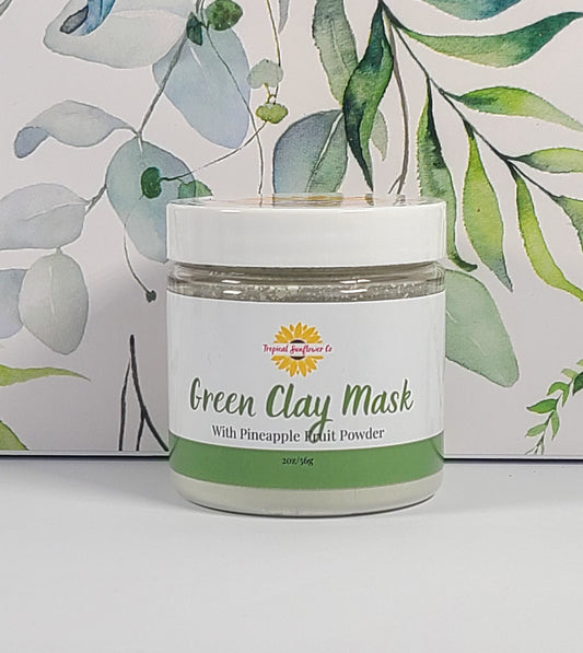 GREEN CLAY with PINEAPPLE FRUIT POWDER Facial Mask