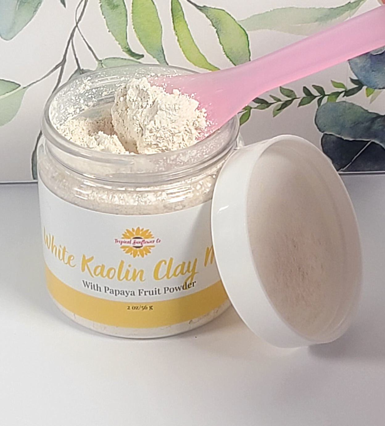 WHITE KAOLIN CLAY with PAPAYA FRUIT POWDER Facial Mask